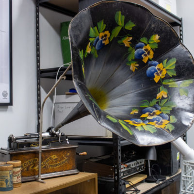 A photograph of a phonograph